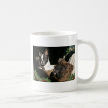 Boxers and Bostons: Pals Coffee Mugs