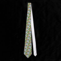 Boxers on the beach art necktie ties