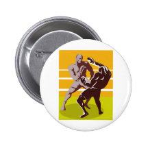 boxing boxer fighter fighting knockout punch pinback button