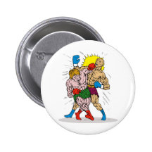 boxing boxer fighter fighting knockout punch pinback buttons