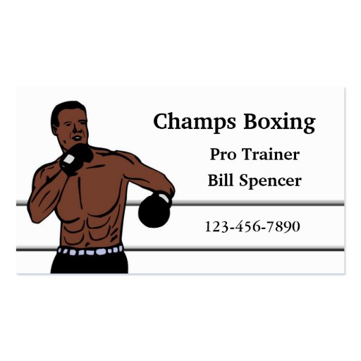 Boxing Business Card Zazzle