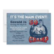 Boxing Champ 50th Birthday Party Invitation