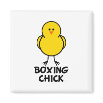 Boxing Chick magnets by chicktshirts8 Boxing Chick magnets