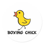Boxing Chick Sticker