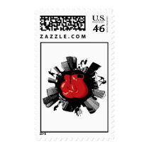 Boxing City Postage Stamp