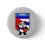This cute little panda bear is ready for a boxing match! Panda wears boxing gloves before a Cuba flag shield. Great for Cuban boxing fans or boxers!