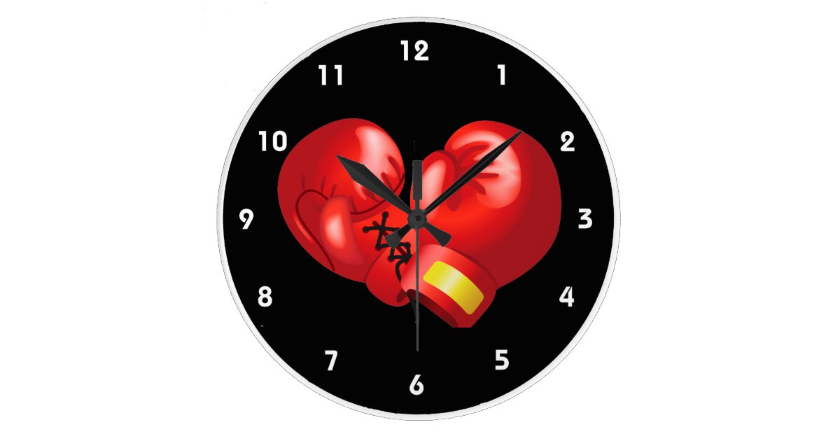 Boxing Design Wall Clock Zazzle