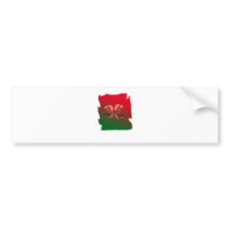 Boxing Glove With Background color Bumper Stickers