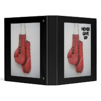 Boxing Gloves Binder, Never Give Up