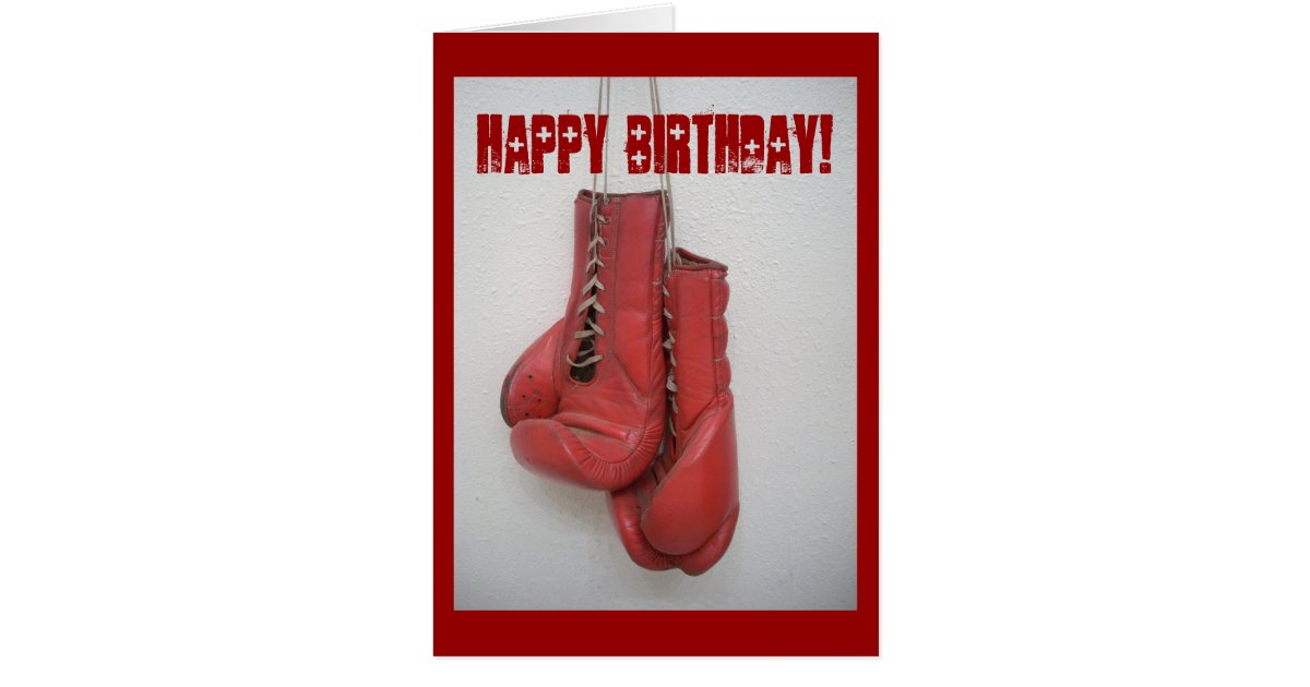 Boxing Gloves Birthday Card Zazzle