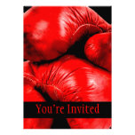Boxing Gloves Boxer Grunge Style invitations