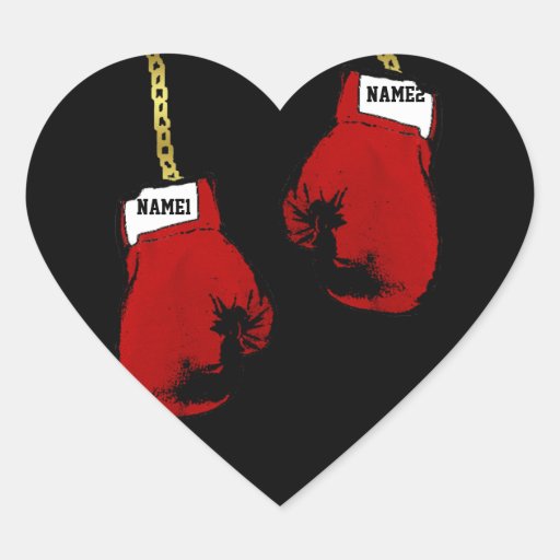 Boxing Gloves Heart Sticker Zazzle