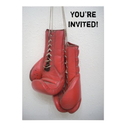 Boxing Gloves Invitations Birthday/Bachelor/Any