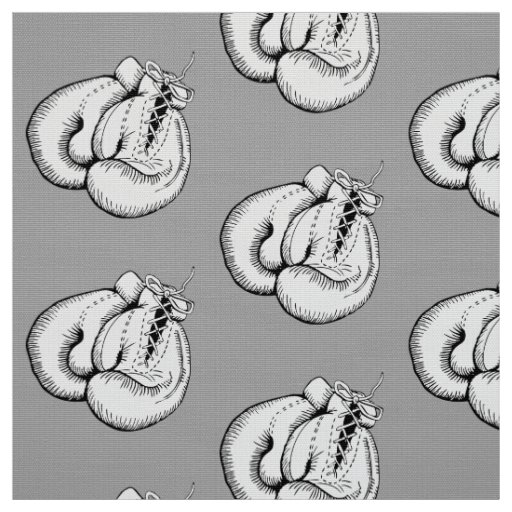 BOXING GLOVES PATTERN Polyester Poplin (60" width) Fabric Zazzle