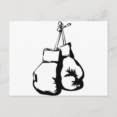 boxing glove tattoo. Boxing Gloves Post Card by
