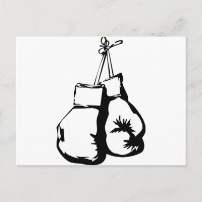 Boxing Gloves Post Card by HandsomeDevil. Boxing Gloves