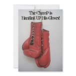Boxing Gloves Retirement Party Invitations