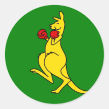 Boxing kangaroo collector item"s sticker