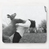 Boxing Kangaroo mousepads