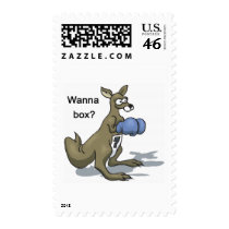 Boxing Kangaroo Postage Stamps