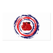 Boxing Red Blue And White Business Card