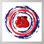 Boxing Red Blue And White posters