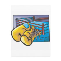 Boxing Ring and Gloves postcards by sportydesigns Boxing Ring and Gloves postcards
