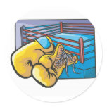 Boxing Ring and Gloves Sticker