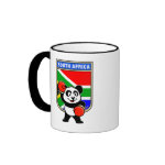 This cute little panda bear is ready for a boxing match! Panda wears boxing gloves before a South Africa flag shield. Great for South African boxing fans or boxers!