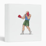 boxing stance boxer graphic 3 ring binders