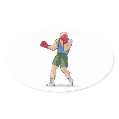 boxing stance boxer graphic sticker by sports shop