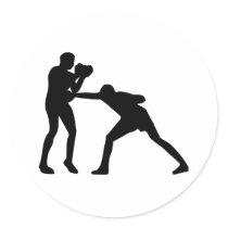 Boxing Round Sticker