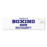 Boxing University Bumper Stickers