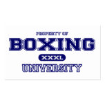 Boxing University business cards