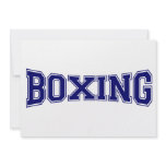 Boxing University Style invitations