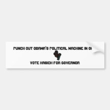 boxinggloves, Punch Out Obama's Political Machi... Bumper Sticker