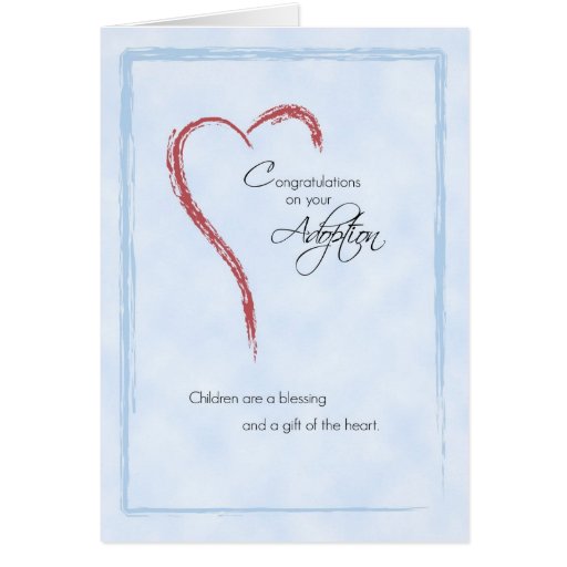 Boy Adoption Congratulations, Blue, Religious Card | Zazzle