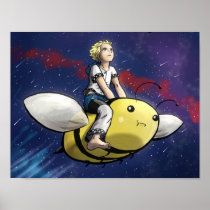 Boy and Bee Poster