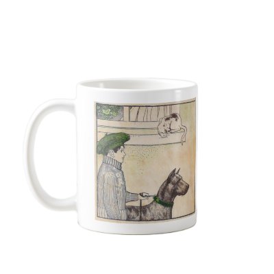 Boy and dog coffee mug by angelandspot
