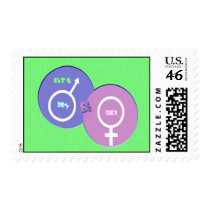 Boy and Girl Baby Announcement stamps