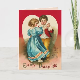 Boy and Girl Dancing Card card