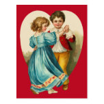 Boy and Girl Dancing Postcard