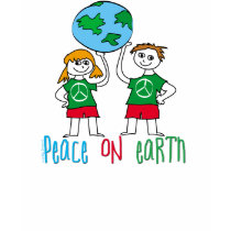 Boy and Girl Peace on Earth t-shirts