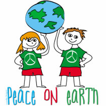 Boy and Girl Peace on Earth t-shirts