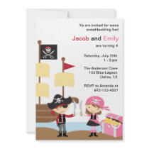Boy and Girl Pirate Invitations