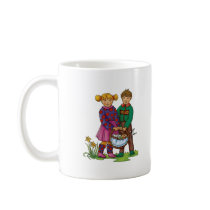 Boy and girl with mushrooms - Mug by Kidsplanet Boy and girl with mushrooms - Mug