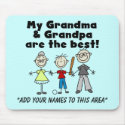 Boy and Grandparents Customizable Mousepad