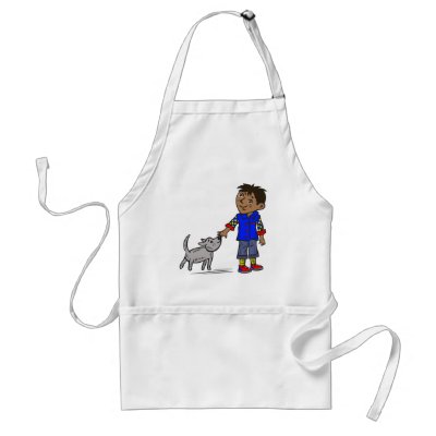 Boy And His Dog Apron by kids_tshirts