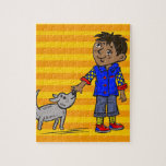 Boy And His Dog Jigsaw Puzzle