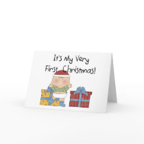 Boy and Presents 1st Christmas Tshirts and Gifts cards by christmasshop Boy and Presents 1st Christmas Tshirts and Gifts cards